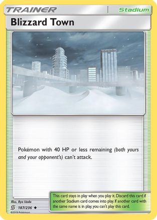 Blizzard Town 187/236 - SM  Unified Minds Reverse Holofoil - Poke-Collect