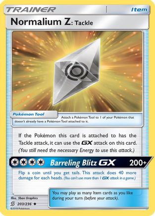 Normalium Z: Tackle 203/236 - SM  Unified Minds - Poke-Collect