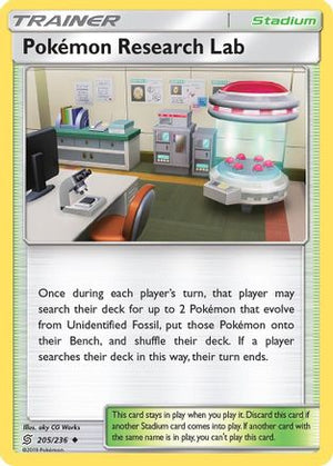 Pokemon Research Lab 205/236 - SM  Unified Minds Reverse Holofoil - Poke-Collect