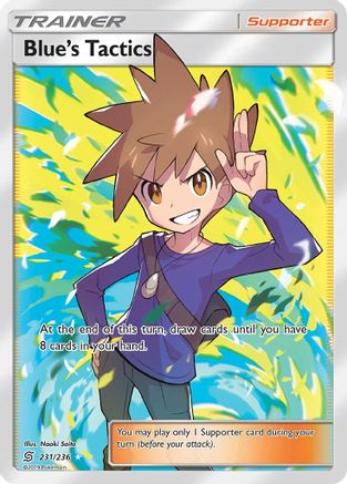 Blue's Tactics (Full Art) 231/236 - SM  Unified Minds Holofoil - Poke-Collect