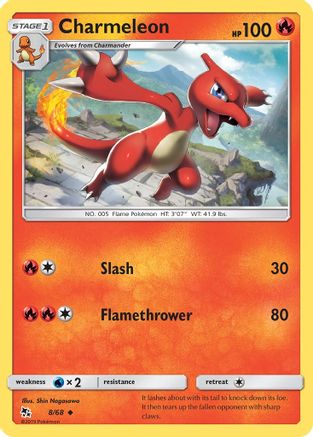 Charmeleon 8/68 - Hidden Fates Reverse Holofoil - Poke-Collect