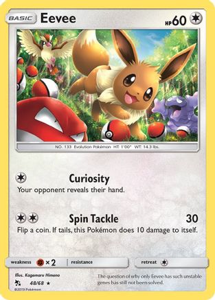 Eevee (48) 48/68 - Hidden Fates Reverse Holofoil - Poke-Collect
