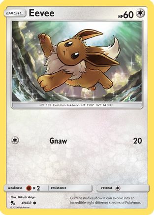 Eevee (49) 49/68 - Hidden Fates Reverse Holofoil - Poke-Collect
