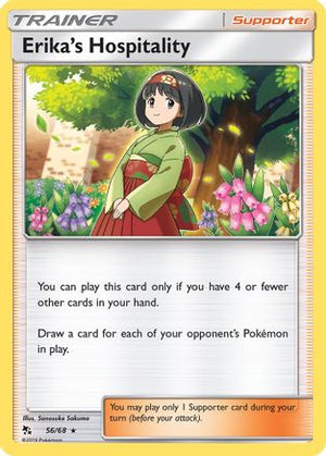 Erika's Hospitality 56/68 - Hidden Fates Reverse Holofoil - Poke-Collect