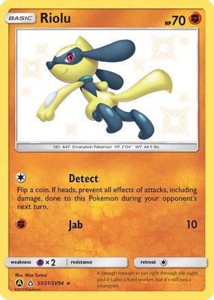 Riolu SV21/94 - Hidden Fates Shiny Vault Holofoil - Poke-Collect