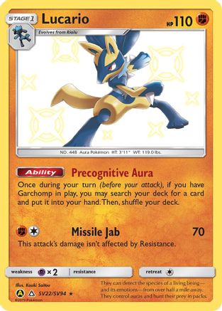 Lucario SV22/94 - Hidden Fates Shiny Vault Holofoil - Poke-Collect