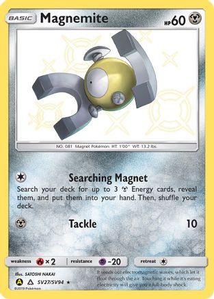 Magnemite SV27/94 - Hidden Fates Shiny Vault Holofoil - Poke-Collect