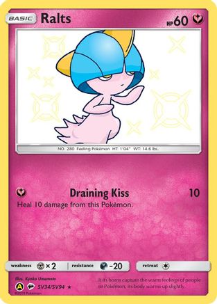 Ralts SV34/94 - Hidden Fates Shiny Vault Holofoil - Poke-Collect