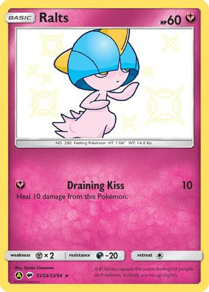 Ralts SV34/94 - Hidden Fates Shiny Vault Holofoil - Poke-Collect