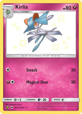 Kirlia SV35/94 - Hidden Fates Shiny Vault Holofoil - Poke-Collect