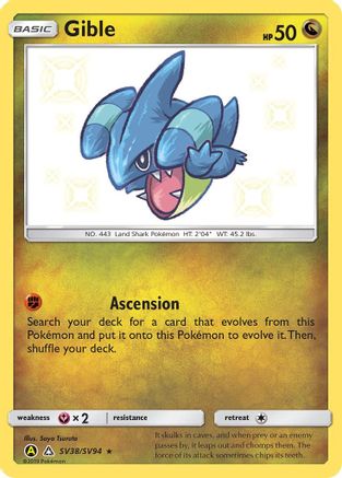 Gible SV38/94 - Hidden Fates Shiny Vault Holofoil - Poke-Collect