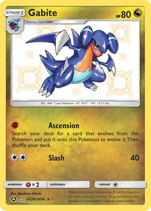 Gabite SV39/94 - Hidden Fates Shiny Vault Holofoil - Poke-Collect