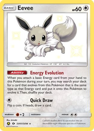 Eevee SV41/94 - Hidden Fates Shiny Vault Holofoil - Poke-Collect