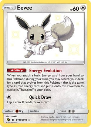 Eevee SV41/94 - Hidden Fates Shiny Vault Holofoil - Poke-Collect