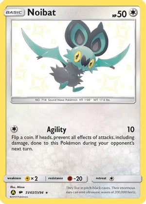 Noibat SV43/94 - Hidden Fates Shiny Vault Holofoil - Poke-Collect