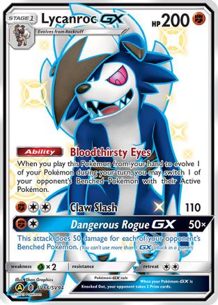 Lycanroc GX (SV66) SV66/94 - Hidden Fates Shiny Vault Holofoil - Poke-Collect