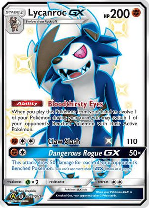 Lycanroc GX (SV66) SV66/94 - Hidden Fates Shiny Vault Holofoil - Poke-Collect