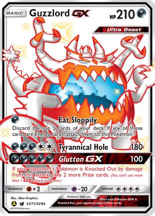 Guzzlord GX SV71/94 - Hidden Fates Shiny Vault Holofoil - Poke-Collect