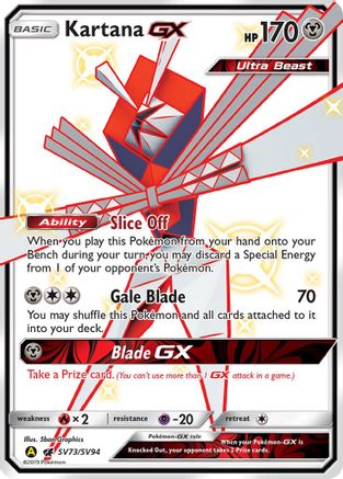 Kartana GX SV73/94 - Hidden Fates Shiny Vault Holofoil - Poke-Collect