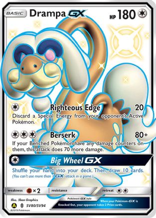 Drampa GX SV80/94 - Hidden Fates Shiny Vault Holofoil - Poke-Collect