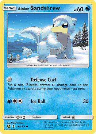 Alolan Sandshrew - 19a/145 19a/145 - Alternate Art Promos Holofoil - Poke-Collect
