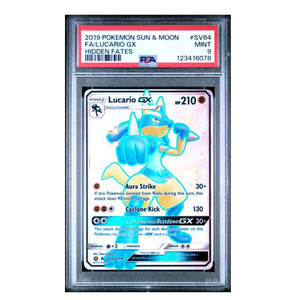 Lucario GX FA Hidden Fates #SV64 PSA 9 - Poke-Collect