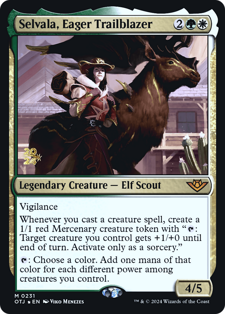 Selvala, Eager Trailblazer (PRE-231) - Outlaws of Thunder Junction Promos Foil - Poke-Collect
