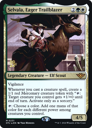 Selvala, Eager Trailblazer (PRE-231) - Outlaws of Thunder Junction Promos Foil - Poke-Collect
