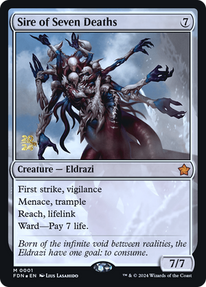 Sire of Seven Deaths (PRE-001) - Foundations Promos Foil - Poke-Collect