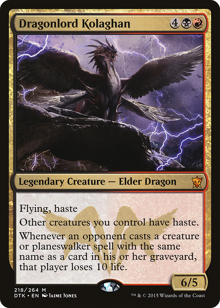Dragonlord Kolaghan (DTK-218) - Dragons of Tarkir Foil - Poke-Collect