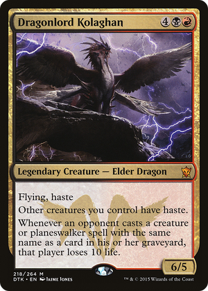 Dragonlord Kolaghan (DTK-218) - Dragons of Tarkir Foil - Poke-Collect
