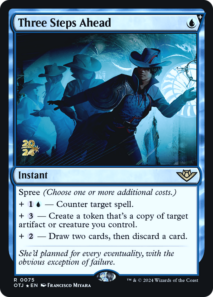 Three Steps Ahead (PRE-075) - Outlaws of Thunder Junction Promos Foil - Poke-Collect