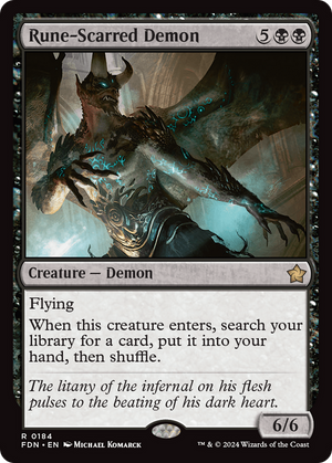 Rune-Scarred Demon (FDN-184) - Foundations Foil - Poke-Collect