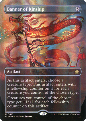 Banner of Kinship (FDN-413) - Foundations (Borderless) Foil - Poke-Collect