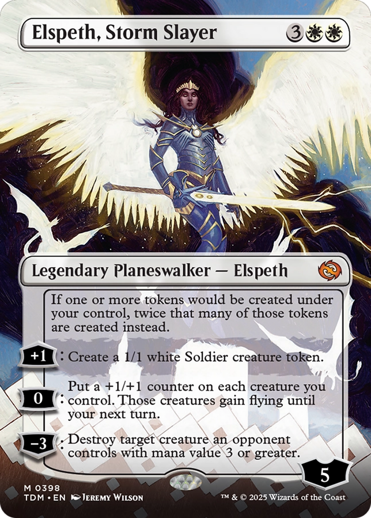 Elspeth, Storm Slayer (TDM-398) - Tarkir: Dragonstorm (Borderless) Foil - Poke-Collect