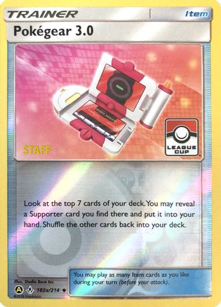 Pokegear 3.0 - 182a/214 (League Cup) [Staff] 182a - League & Championship Cards Reverse Holofoil - Poke-Collect