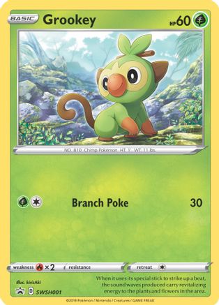 Grookey - SWSH001 SWSH001/307 - SWSH Sword & Shield Promo Cards Holofoil - Poke-Collect