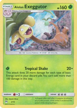 Alolan Exeggutor - 2/12 2/12 - McDonalds Promos 2019 Holofoil - Poke-Collect