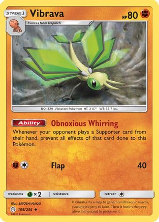 Vibrava 109/236 - Cosmic Eclipse Reverse Holofoil - Poke-Collect