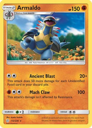 Armaldo 112/236 - SM  Cosmic Eclipse Reverse Holofoil - Poke-Collect