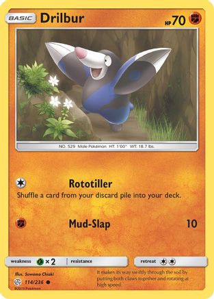 Drilbur 114/236 - SM  Cosmic Eclipse Reverse Holofoil - Poke-Collect