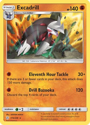 Excadrill 115/236 - SM  Cosmic Eclipse Reverse Holofoil - Poke-Collect