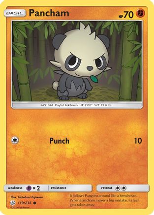 Pancham 119/236 - SM  Cosmic Eclipse - Poke-Collect