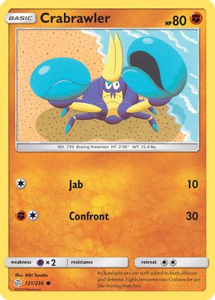 Crabrawler 121/236 - SM  Cosmic Eclipse Reverse Holofoil - Poke-Collect