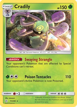 Cradily 11/236 - SM  Cosmic Eclipse - Poke-Collect
