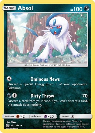 Absol 133/236 - SM  Cosmic Eclipse - Poke-Collect