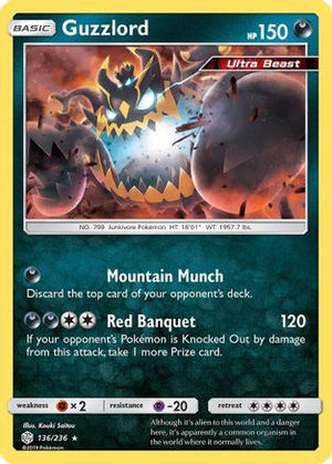 Guzzlord 136/236 - SM  Cosmic Eclipse Holofoil - Poke-Collect