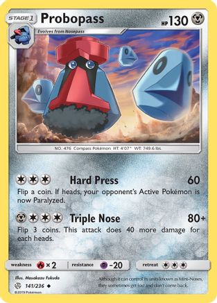 Probopass 141/236 - SM  Cosmic Eclipse Reverse Holofoil - Poke-Collect