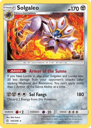 Solgaleo 142/236 - Cosmic Eclipse Reverse Holofoil - Poke-Collect