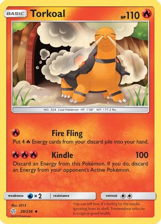 Torkoal 29/236 - Cosmic Eclipse Reverse Holofoil - Poke-Collect